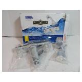 APPEARS NEW - American Brass J68 RV Metallic Chrome Tub/Shower Diverter Faucet with Crystal Handles 8  - Includes Shower Kit  - Retail: $153