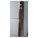 APPEARS NEW - (Color Varies From Stock Image)Rubbermaid Commercial Products Lacquered-Wood Broom Handle With Threaded Metal Tip, 60, Natural for Floor Cleaning/Sweeping in Home/Office, Pack of 12