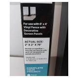 1 Catalyst Fence Solutions Pre Assembled Steel Post Surface Mount 2x2x76 for 6x4ft Vinyl Fence and 1 73" End Rail Post (See Photos for Measurements)