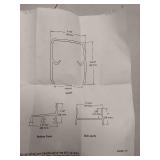 C.R.L. Co. Cutting Formula for EK Series Sliding Shower Door Kits, Gold Color