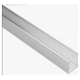 Aluminum LU Channel Glass Shower Door Track, 78 3/4 x 1 1/5" x 1"