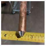 Pointed End Ground Rod: 5/8 in Dia, 8 ft Overall Lg, Copper Bonded Steel, 4 Pack