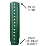 2- 8Ft Tapered U-Channel Posts, 2 LBS, Green