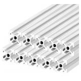 APPEARS NEW - 20 Piece T Slot Aluminum Extrusion European Standard Anodized Linear Rail, 48 x 1"