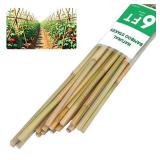 7 Ft Natural Bamboo Plant Stakes for Tomatoes, Beans, Flowers, Potted, Climbing Plants 5pcs