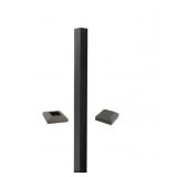 Deckorators Privacy Screen Flanged Fence Post Kit, 2-1/2 x 2-1/2 x 76", Texture Black