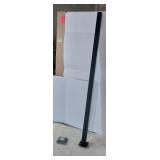 Deckorators Privacy Screen Flanged Fence Post Kit, 2-1/2 x 2-1/2 x 76", Texture Black