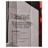 Deckorators Privacy Screen Flanged Fence Post Kit, 2-1/2 x 2-1/2 x 76", Texture Black