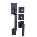 TOLEDO European Lugo Iron Black Low Profile Door Handleset - Retail: $125