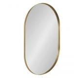 Kate and Laurel Rollo Capsule Framed Wall Mirror, Gold  - Retail: $150