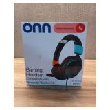 onn. Wired Video Gaming Headset with 3.5mm Connector  Flip-to-Mute Mic  Lightweight Steel  For Nintendo Switch 2 (NOT WORKING)