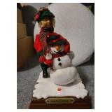 North Pole Productions Animated Boy Building Snowman While Singing "Frosty The Snowman