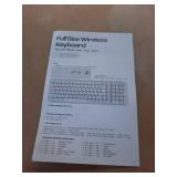 North Full Size Round Pop Key Wireless Keyboard - White: 105 Keys, Radio Frequency