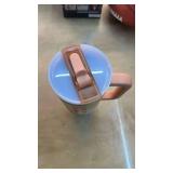 Stanley Quencher H2.0 FlowState 30 oz or 40 oz tumbler in a patterned design with the text \"MOMâ Engraved - Retail: $0