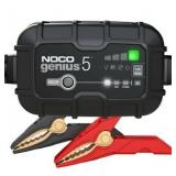 NOCO GENIUS5: 5A 6V/12V Smart Battery Charger Automatic Maintainer, Trickle Charger & Desulfator with Overcharge Protection & Temperature Compensation For Lead-Acid & Lithium Batteries (Tested)