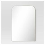 24\" x 36\" Infinity Mantle Mirror Brass - Threshold: Rust-Resistant, Wall Mount, Modern Decor - Retail: $90