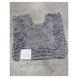 Better Trends Gray Shaggy Border 100% Cotton 1 Piece Bath Rug  20  x 20