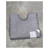 Better Trends Gray Shaggy Border 100% Cotton 1 Piece Bath Rug  20  x 20