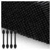 Tanlade 500 Pcs Eyeshadow Applicators Disposable Eye Makeup Brushes Eyeshadow Double Sided Sponge Brushes for Women Lady Girls(2.95 Inch,Black)