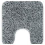Mainstays Basic Polyester Contour Bath Rug, Grey, 20\" x 22\" Set of 2
