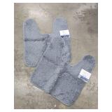 Mainstays Basic Polyester Contour Bath Rug, Grey, 20\" x 22\" Set of 2