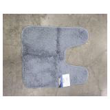 Mainstays Basic Polyester Contour Bath Rug, Grey, 20\" x 22\" Set of 2