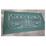 YUZPKRSI 70\" x 35\" Portable Professional Casino Craps Tabletop Layout Mat with Carrying Bag, Non-Slip Rubber Craps Dice Game Layout Table Top Cover for Parties, Home Entertainment, Game Night