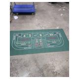 YUZPKRSI 70\" x 35\" Portable Professional Casino Craps Tabletop Layout Mat with Carrying Bag, Non-Slip Rubber Craps Dice Game Layout Table Top Cover for Parties, Home Entertainment, Game Night