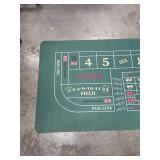 YUZPKRSI 70\" x 35\" Portable Professional Casino Craps Tabletop Layout Mat with Carrying Bag, Non-Slip Rubber Craps Dice Game Layout Table Top Cover for Parties, Home Entertainment, Game Night