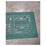 YUZPKRSI 70\" x 35\" Portable Professional Casino Craps Tabletop Layout Mat with Carrying Bag, Non-Slip Rubber Craps Dice Game Layout Table Top Cover for Parties, Home Entertainment, Game Night