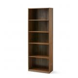 5-Shelf Bookcase with Adjustable Shelves, Canyon Walnut