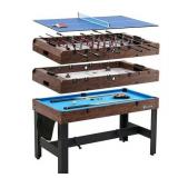 54\"  4-in-1 Multi Game  Pool Table  Table Tennis Pong Table  Air Hockey  Foosball  by MD Sports - Retail: $200