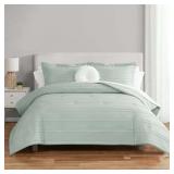 Mainstays Mint 10 Piece Bed in a Bag Comforter Set with Sheets  King - Retail: $40