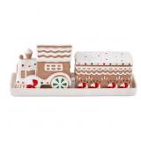 Holiday Time Ceramic Train Treat Jars with Base - Retail: $13