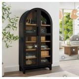Better Homes & Gardens Juliet Arch Accent Cabinet, Black Finish - Retail: $298