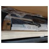 CSC-FSPB-NV-K  UPHOLSTERED SQUARE STITCHED PLATFORM BED WITH WOODEN SLATS KING SIZE - Retail: $350