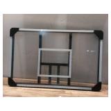 Portable Basketball Hoop,Outdoor Basketball Hoop Adjustable Height 5.6ft - 7ft,28 Inch Backboard with 2 Wheels for Kids Youth in Backyard Driveway,Transparent - Retail: $50