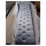 ChaletPosh Silver Grey Queen Velvet Upholstered Headboard - Retail: $97