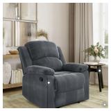 Relax-A-Lounger Reynolds Microfiber Manual Recliner, Slate Gray - Retail: $205