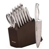 Astercook Knife Set, 15-Piece Kitchen Knife Set with Block and Built-in Sharpener, Ultra-Sharp German Stainless Steel Knife Block Set, Ergonomic Handle, Dishwasher Safe