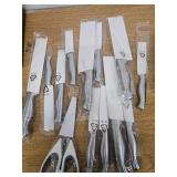 Astercook Knife Set, 15-Piece Kitchen Knife Set with Block and Built-in Sharpener, Ultra-Sharp German Stainless Steel Knife Block Set, Ergonomic Handle, Dishwasher Safe