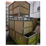 Commercial Metal Shipping/Storage Crates - Currently Stacked on Top of Each Other - 3 Different Lengths 81.5 inch, 70 inch, and 57.5 inch All 3 35 inches Tall and 35.5 inches