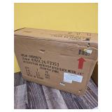 24\ Open Back Counter Height Barstool Black and White Stripe - HomePop: Upholstered Polyester, Plywood Frame - Retail: $120"