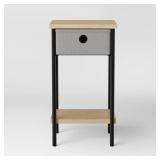 Fabric Bin Side Table Black Frame - Room Essentialsâ¢ - Retail: $50