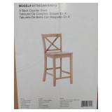X-Back Wooden Counter Stool - Retail: $89
