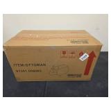 Black and White Cowhide Ottoman - Retail: $89