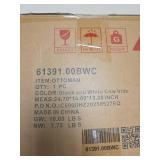 Black and White Cowhide Ottoman - Retail: $89