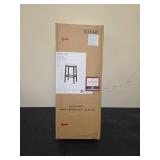 Linon Claridge Backless Nailhead Saddle Barstool Linen: Upholstered, Rubberwood Legs, Fixed Height 32.25\ - Retail: $188"