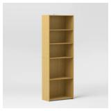 5 Shelf Dorm Bookcase Natural Wood - Room Essentialsâ¢