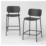 Modern Black Metal Counter Stools - Set of 2 - Retail: $99